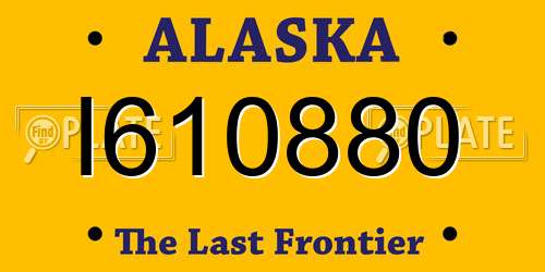 I610880 Alaska License Plate