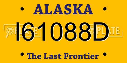 I61088D Alaska License Plate