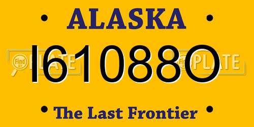 I61088O Alaska License Plate