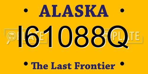 I61088Q Alaska License Plate