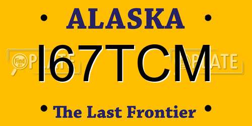 I67TCM Alaska License Plate