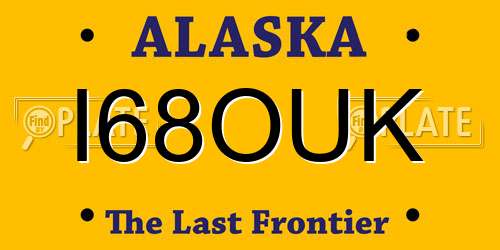 I68OUK Alaska License Plate