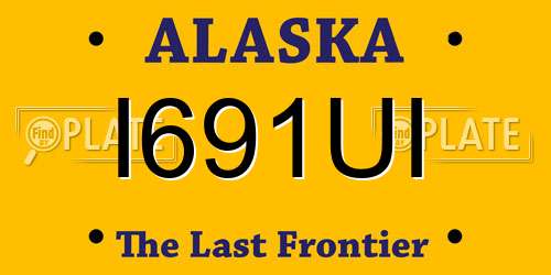 I691UI Alaska License Plate