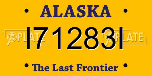 I71283I Alaska License Plate