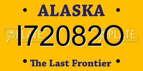 I72082O Alaska License Plate