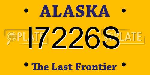 I7226S Alaska License Plate