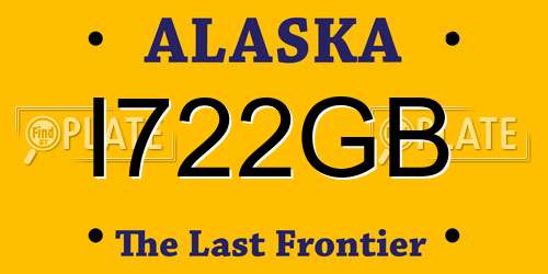 I722GB Alaska License Plate