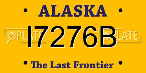 I7276B Alaska License Plate