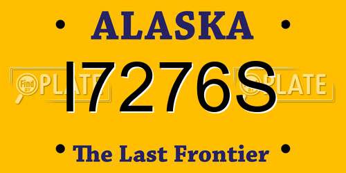 I7276S Alaska License Plate