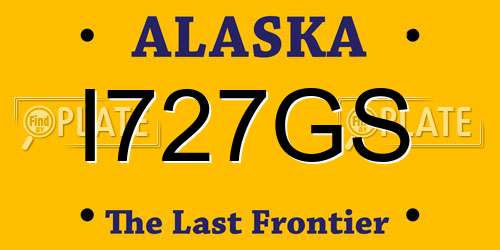 I727GS Alaska License Plate