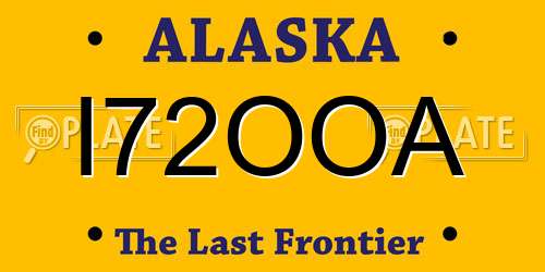 I72OOA Alaska License Plate