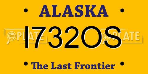 I732OS Alaska License Plate