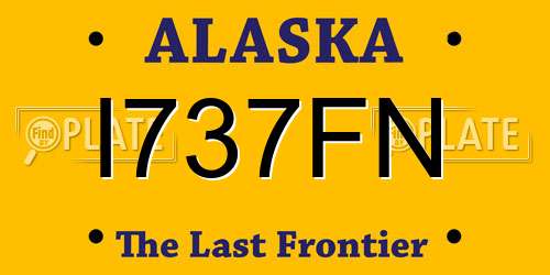 I737FN Alaska License Plate