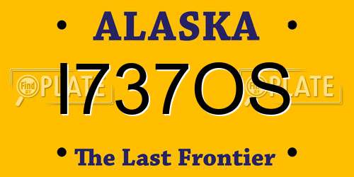 I737OS Alaska License Plate