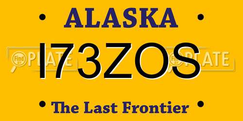 I73ZOS Alaska License Plate