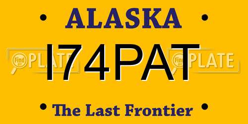 I74PAT Alaska License Plate