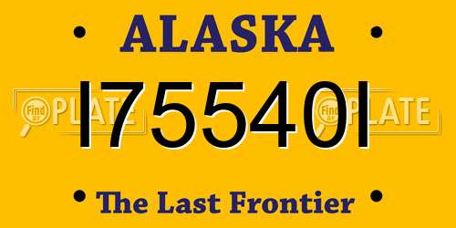 I75540I Alaska License Plate