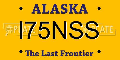 I75NSS Alaska License Plate