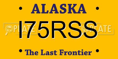 I75RSS Alaska License Plate