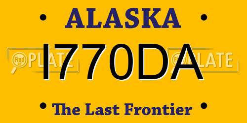 I770DA Alaska License Plate
