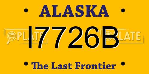 I7726B Alaska License Plate