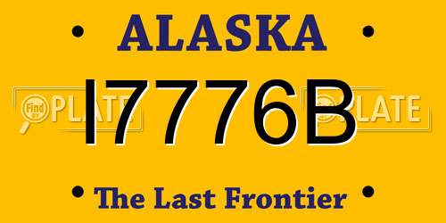 I7776B Alaska License Plate