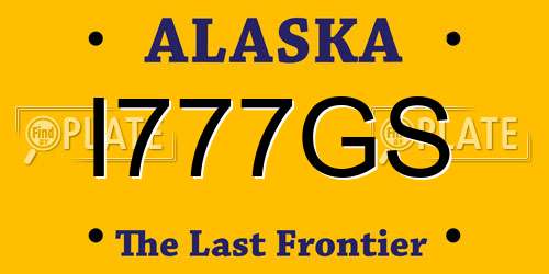 I777GS Alaska License Plate