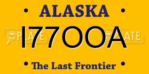 I77OOA Alaska License Plate