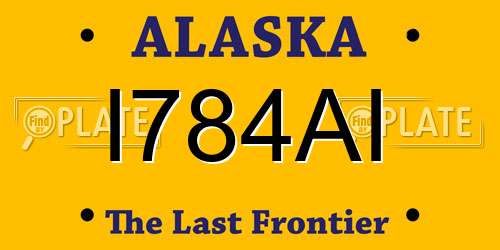 I784AI Alaska License Plate