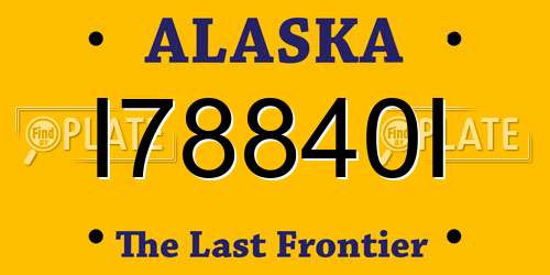 I78840I Alaska License Plate