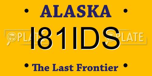 I81IDS Alaska License Plate