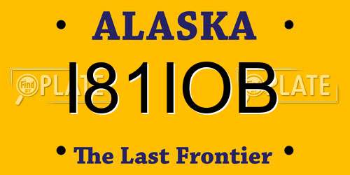 I81IOB Alaska License Plate
