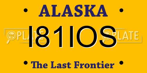 I81IOS Alaska License Plate