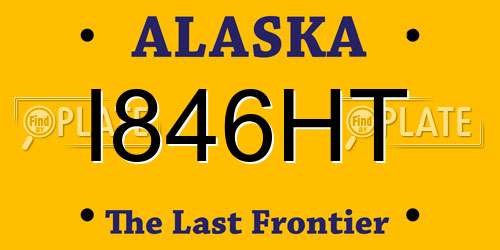 I846HT Alaska License Plate