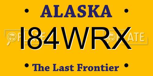 I84WRX Alaska License Plate
