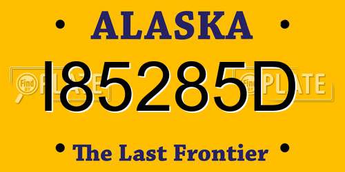 I85285D Alaska License Plate