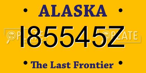 I85545Z Alaska License Plate