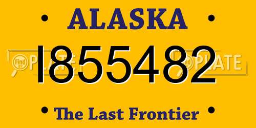 I855482 Alaska License Plate