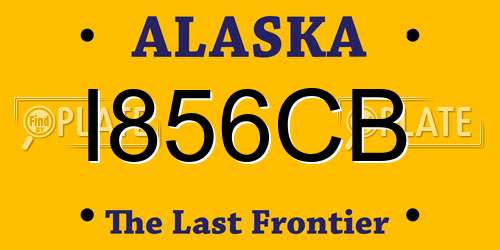 I856CB Alaska License Plate