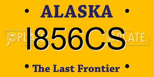 I856CS Alaska License Plate