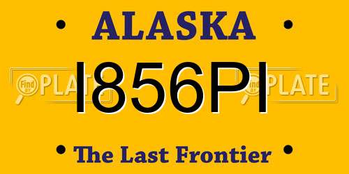 I856PI Alaska License Plate