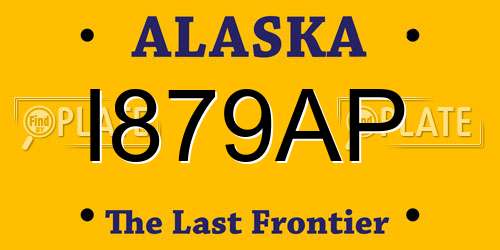 I879AP Alaska License Plate