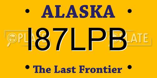 I87LPB Alaska License Plate