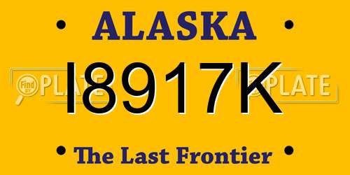 I8917K Alaska License Plate