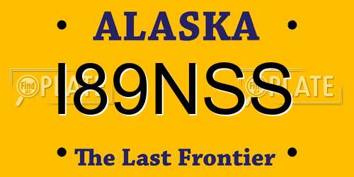I89NSS Alaska License Plate