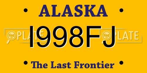 I998FJ Alaska License Plate