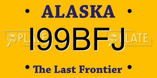 I99BFJ Alaska License Plate