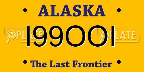 I99OOI Alaska License Plate