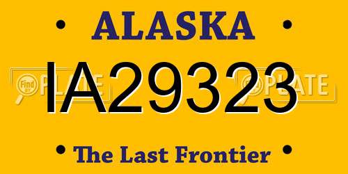 IA29323 Alaska License Plate