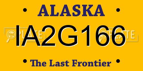 IA2G166 Alaska License Plate